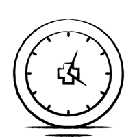 Ikona ordinačných hodín